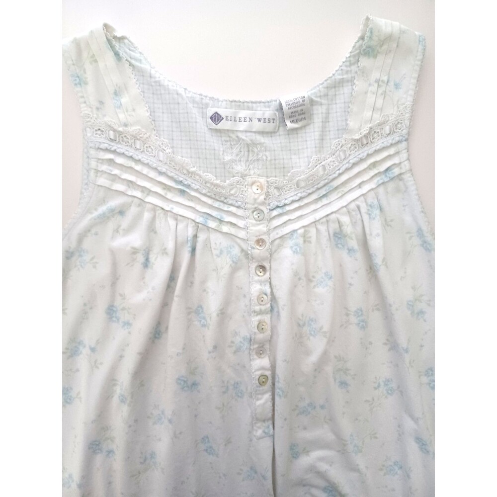 Eileen West Floral Nightgown Medium Boho Ballet Cottagecore Dainty Feminine